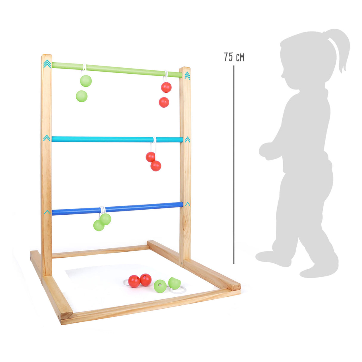 Small foot houten ladder golf werpspel, 7dlg.