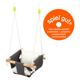 Small foot wooden baby swing with pillow