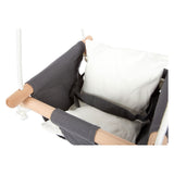 Small foot wooden baby swing with pillow