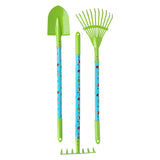 Small foot garden tools with wheelbarrow green, 8dlg.