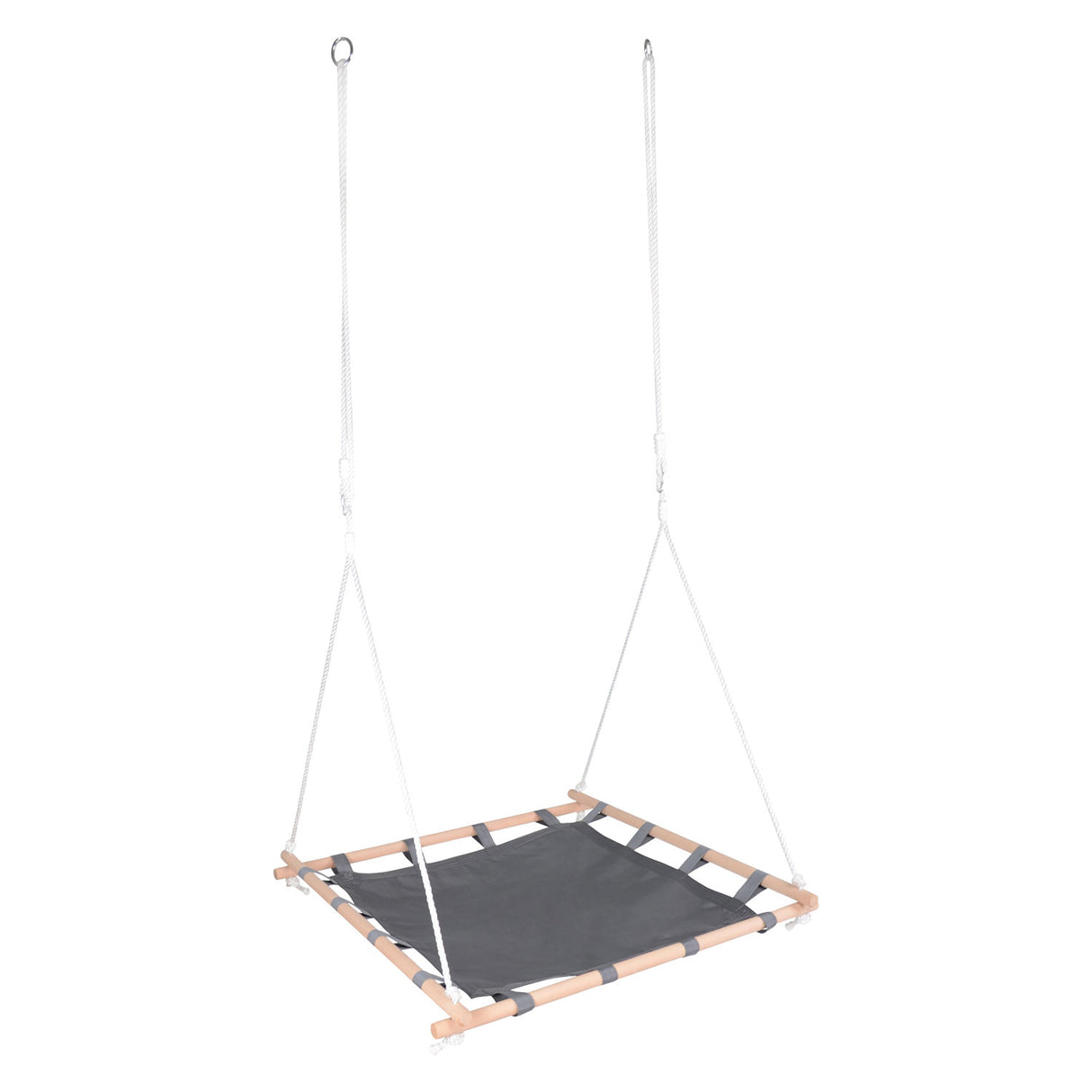 Swing del nido di piccoli piedi con telaio in legno, 100x100 cm