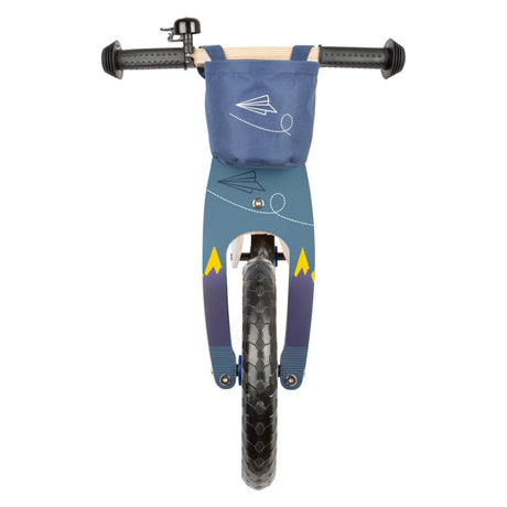 Small foot - houten loopfiets vliegtuig blauw