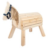 Small foot wooden horse Compact