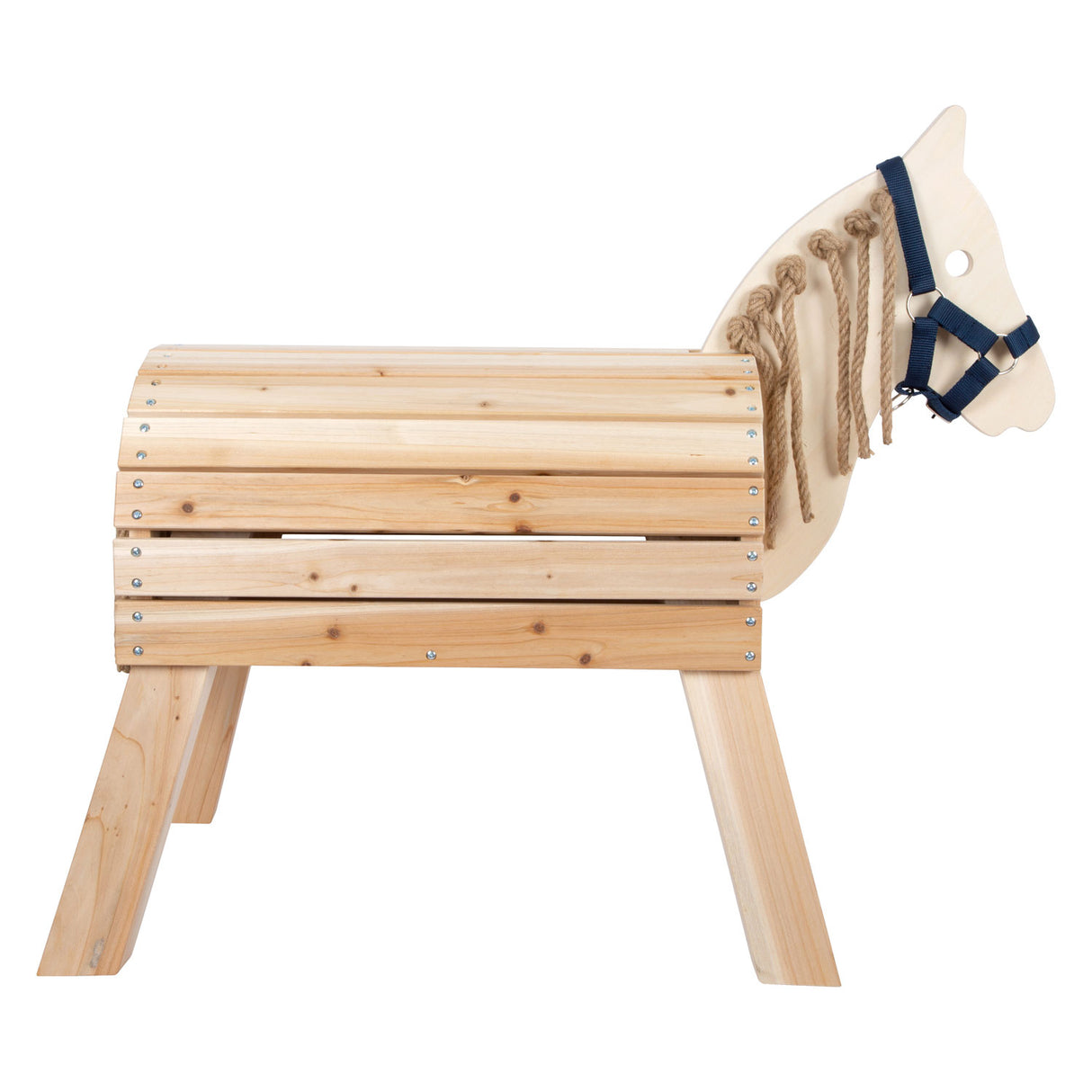 Small foot wooden horse Compact