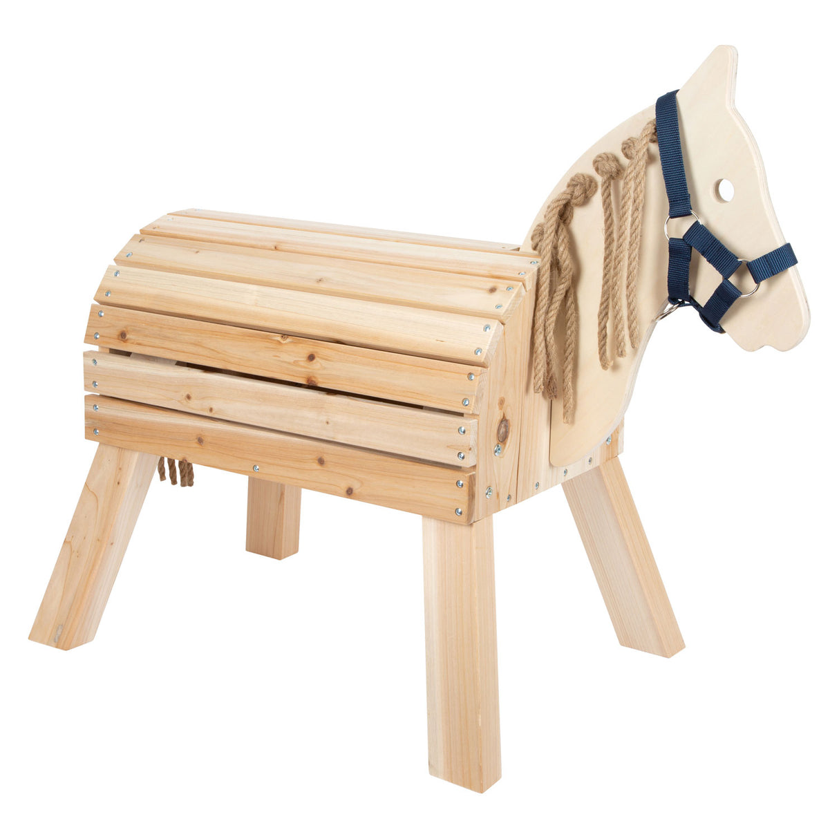 Small foot wooden horse Compact