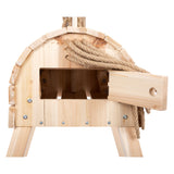 Small foot wooden horse Compact