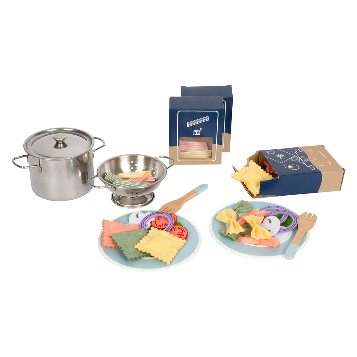 Lille fod Wooden Playets Pasta Chef Set, 19dlg.