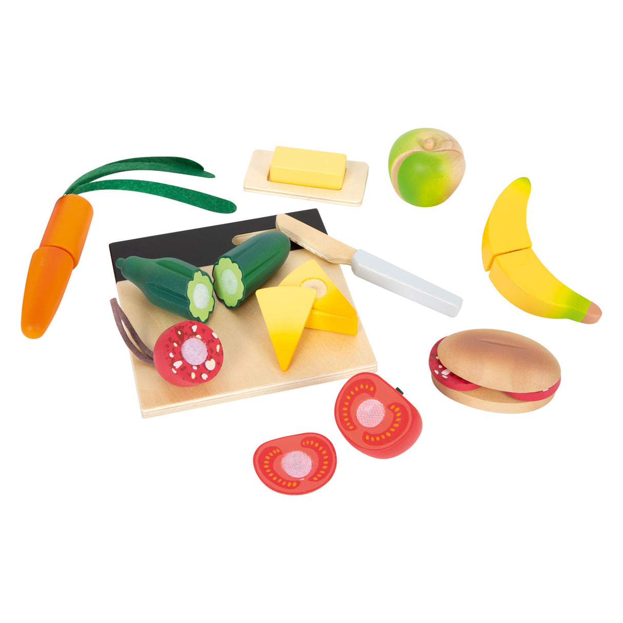 Small Foot Wooden Snijen Speelten Lunch Set, 24DLG.