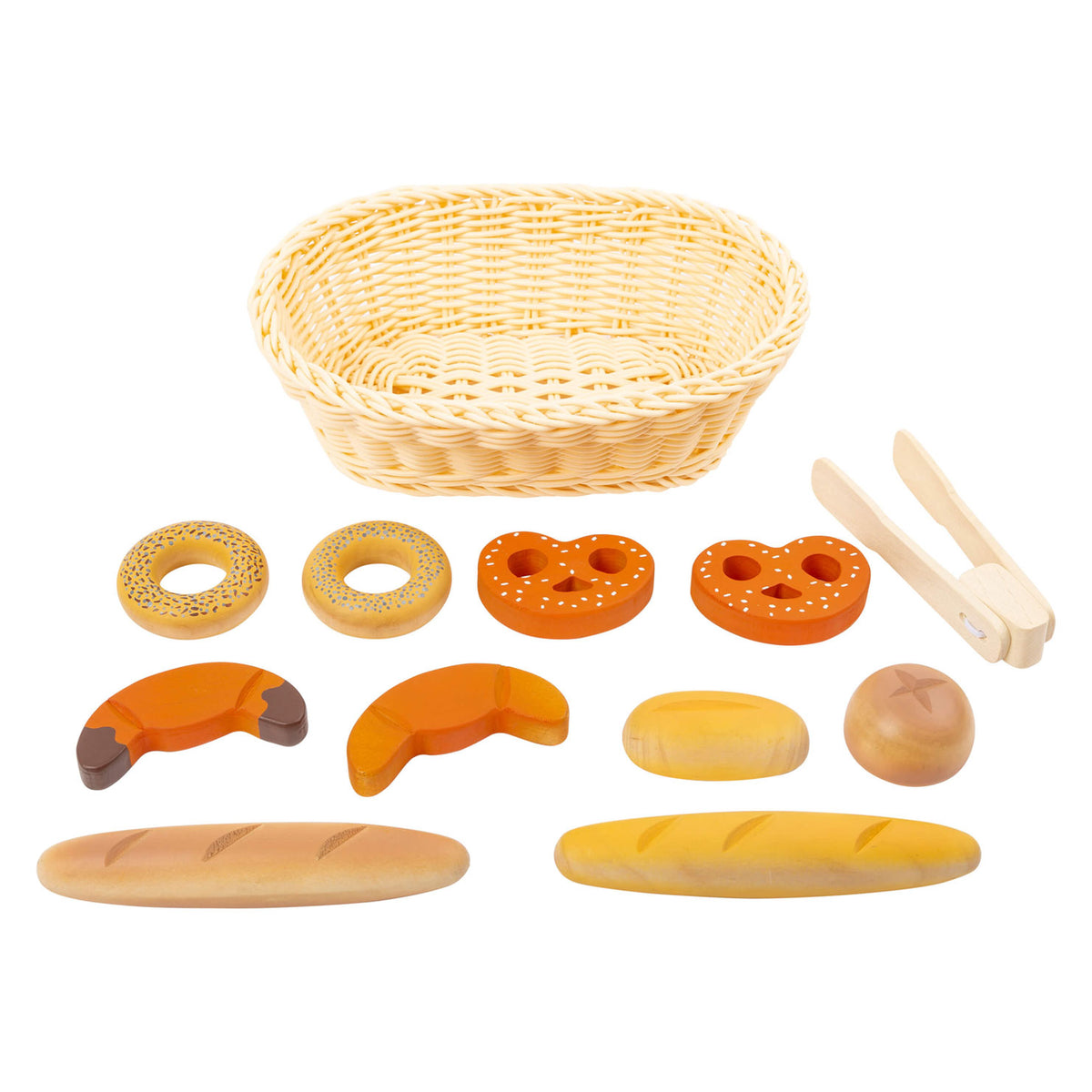 Small foot - kunststof broodmand met speeleten brood, 12dlg.