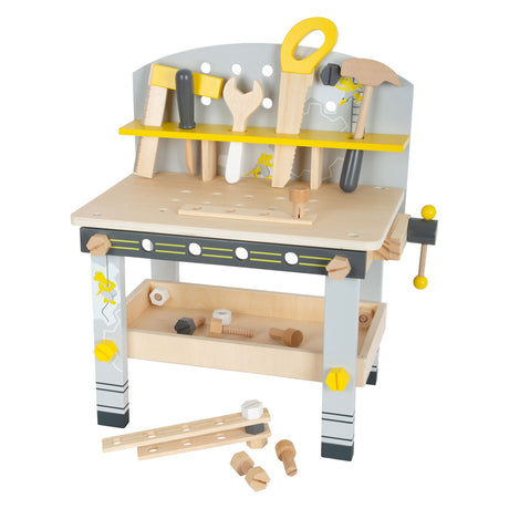 Small foot - houten werkbank compact miniwob, 34dlg.