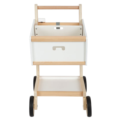 Small foot - houten supermarkt winkelwagen wit