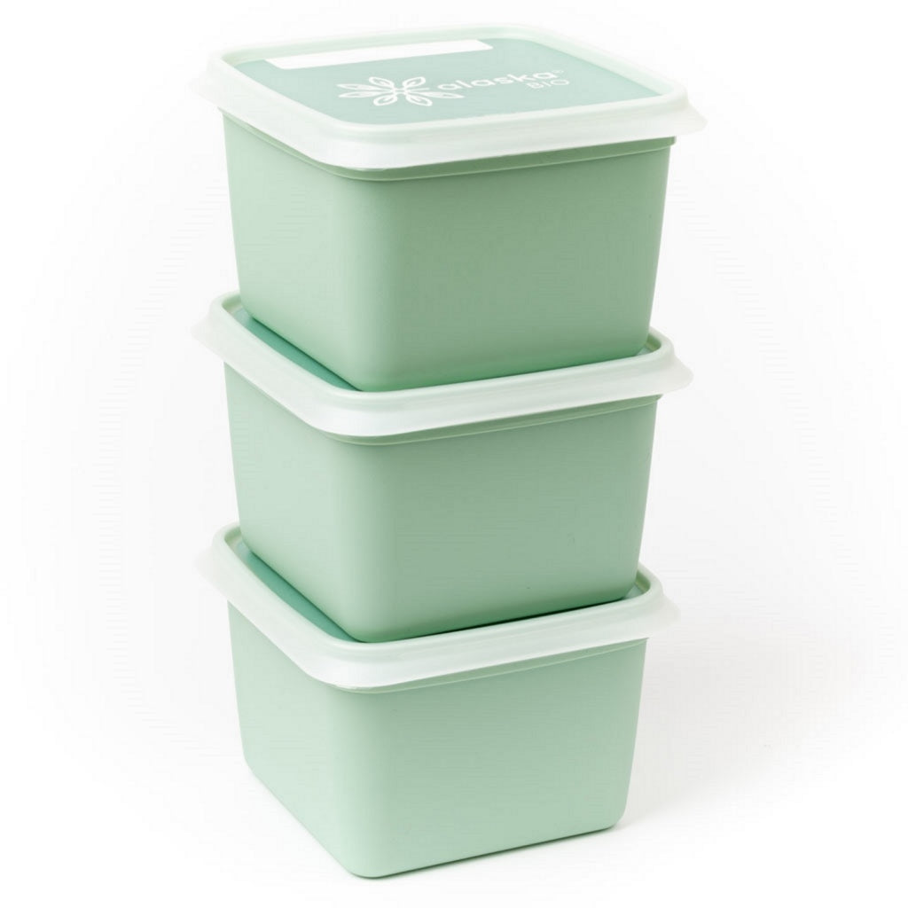 DBP DBP Alaska Frozen Boxes Square 0.75L 3 Pieces Mint Green