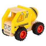 Small foot wooden cement truck yellow