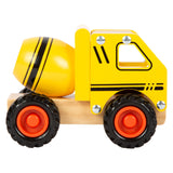 Small foot wooden cement truck yellow