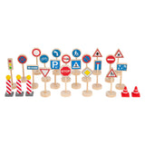 Small foot - houten mini verkeersbordenset, 25dlg.