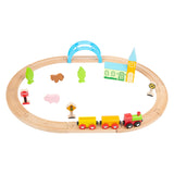 Small foot wooden train set city and countryside, 24dlg.