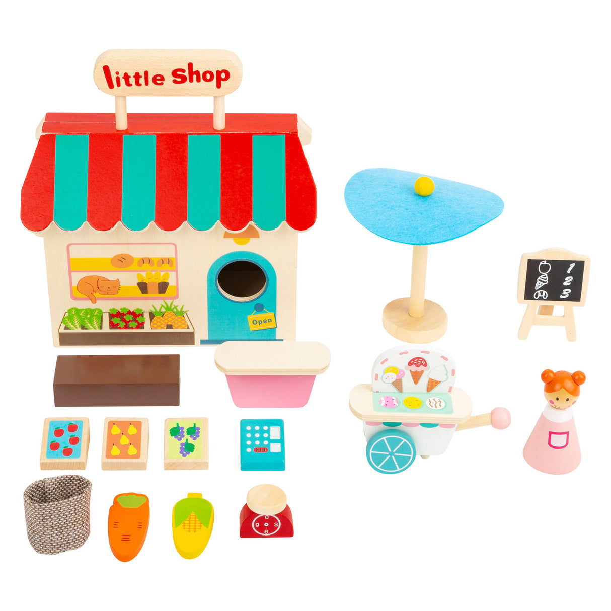 Small Foot Houten Together Speelwinkel Poppenhuis, 15dlg.