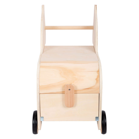 Small foot - houten speelgoedbox en trekfiguur zebra wildlife