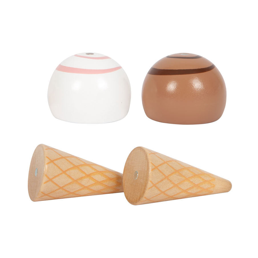 Small foot wooden compact ice cream stall Fresh, 6dlg.