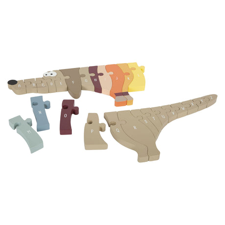 Small foot - houten letter- en vormenpuzzel hond, 26st.