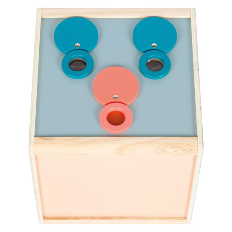 Small foot - houten sensorische voeldoos met lenzen zintuiglijk