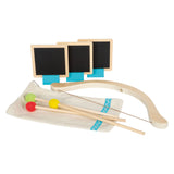 Small foot wooden arrow and arch Active play set, 8dlg.