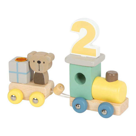 Small foot - houten verjaardagtrein met dieren
