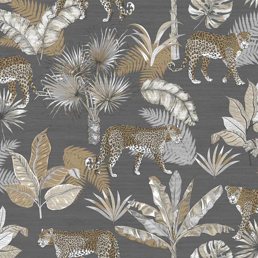 Hollandske Wallcoverings Dutch Wallcoverings tapet Leopard Gray og Beige