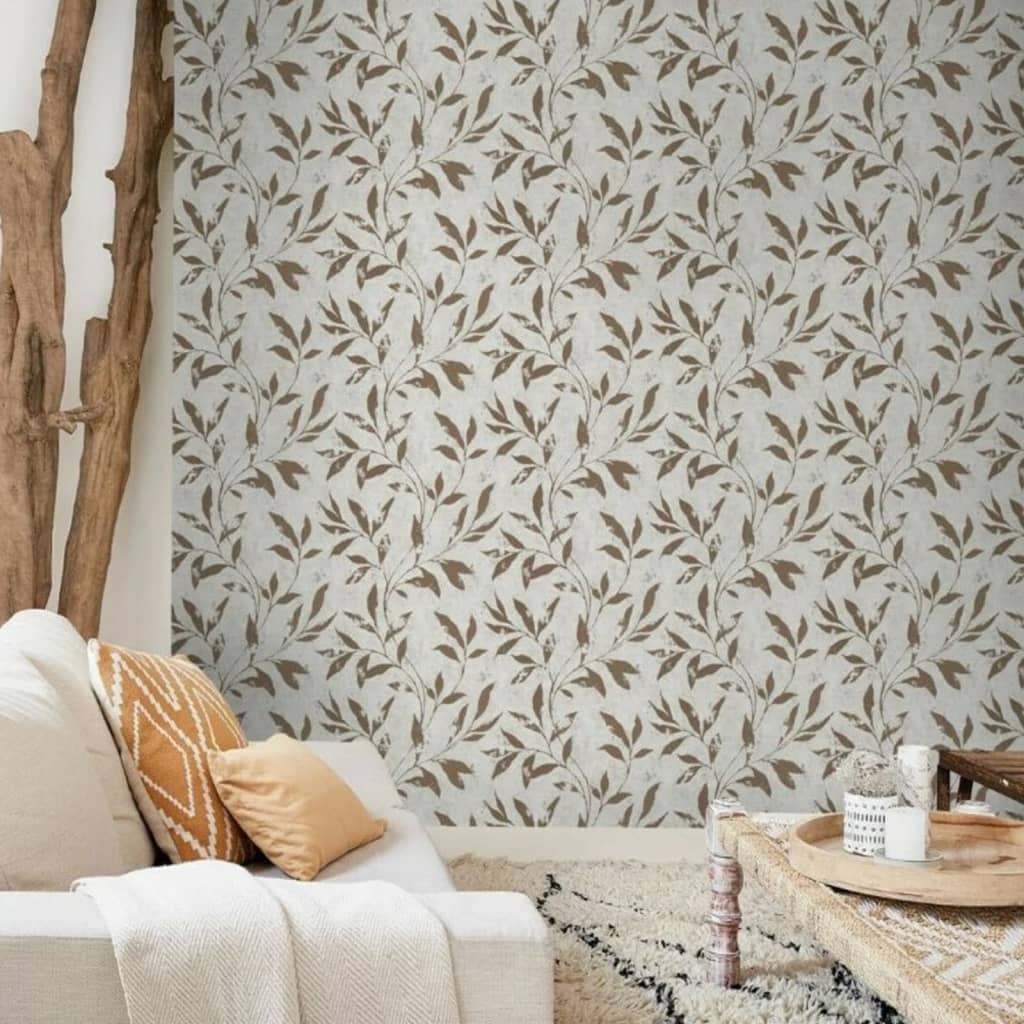 Hollandske Wallcoverings Dutch Wallcoverings Tapet Leafs Beige og Brown