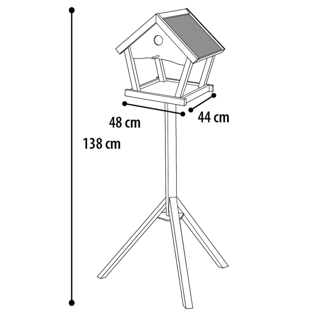 Flamingo Flamingo Vogelfuttertisch auf Standard Tjorn 48x44x138 cm hellgrau