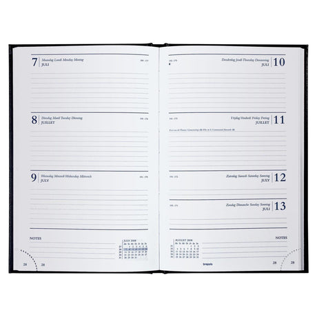 Brepols bureauagenda saturnus week 2027 lima zwart 13x21 cm