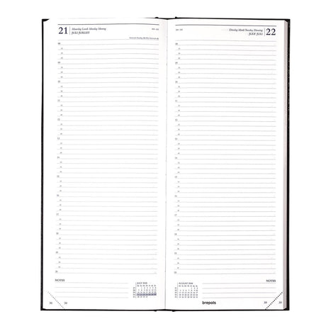 Brepols bureauagenda saturnus 1 dag 2027 lima zwart 13x33cm