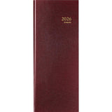 Brepols bureauagenda saturnus lang 1 dag 2026 lima bordeaux 13x33cm