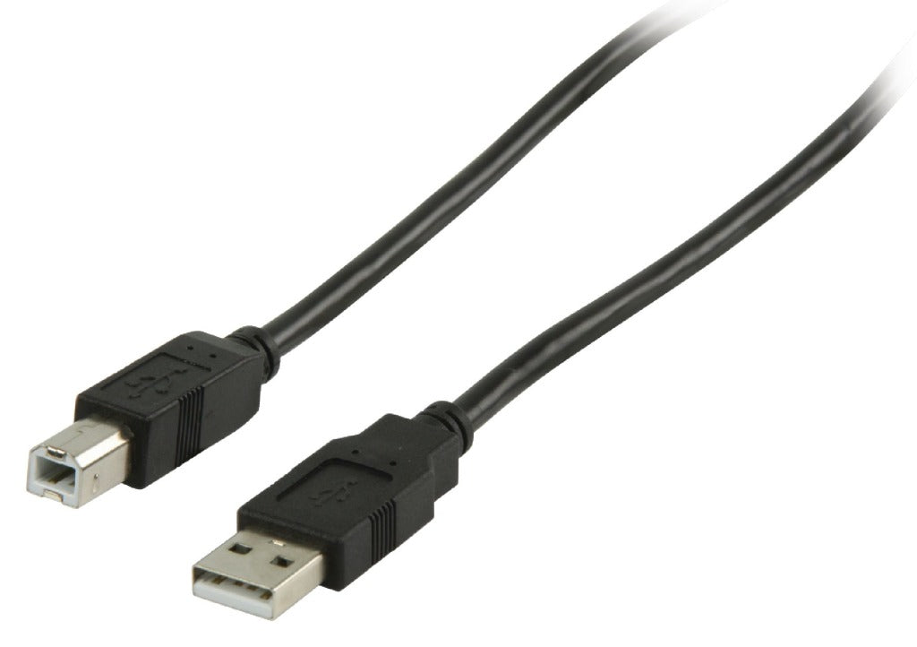 Valueline VLCP60100B10 USB 2.0 USB En hane - USB B Male Cable 1,00 m svart