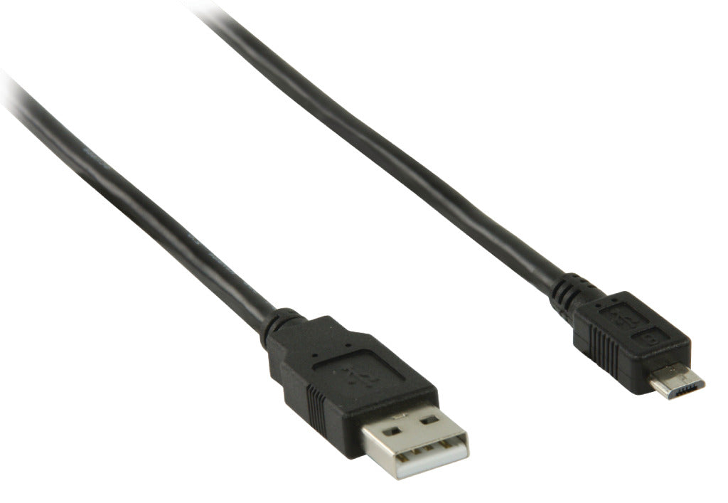 Valueline VLCP60500B05 USB 2,0 USB En hane - USB Micro B Manlig kabel 0,50 m svart