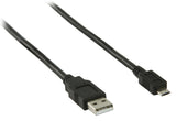 Valueline VLCP60500B10 USB 2,0 USB En hane - USB Micro B Manlig kabel 1,00 m svart