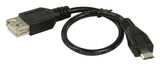 Valueline Valueline VLCP60570B02 USB 2.0 USB micro B USB masculino Un cable adaptador femenino 0.20 m negro