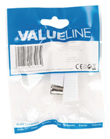 Valueline Valueline VLSP40900W Vest Coax Connectors Coax Male White