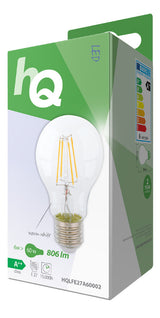 Hq hq hqlfe27a60002 led retro filament lamp e27 a60 6 w 806 lm 2700 k