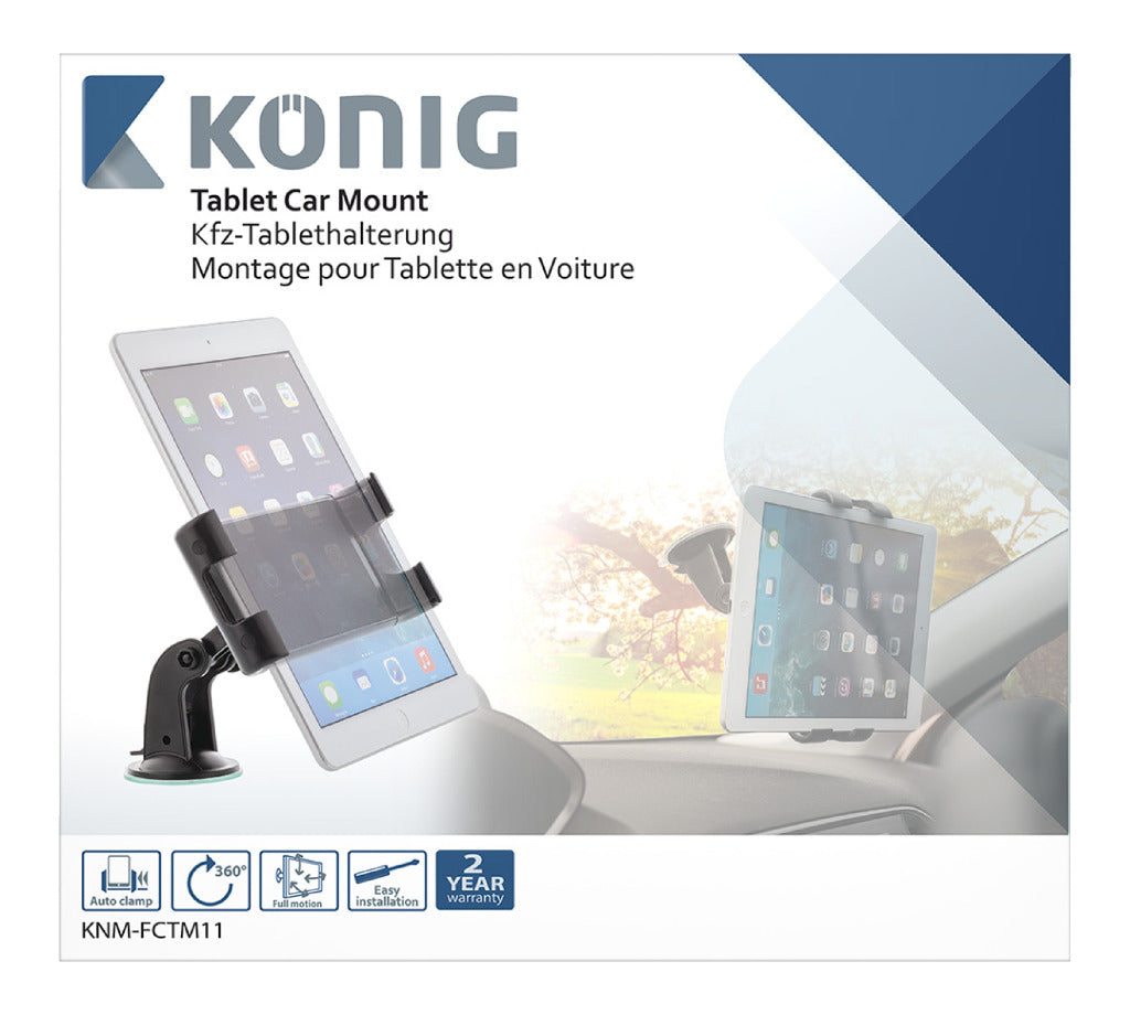 K ouml;nig k ouml;nig knm-fctm11 tablet autohouder 360 deg; draaien kantelbaar 0.7 kg