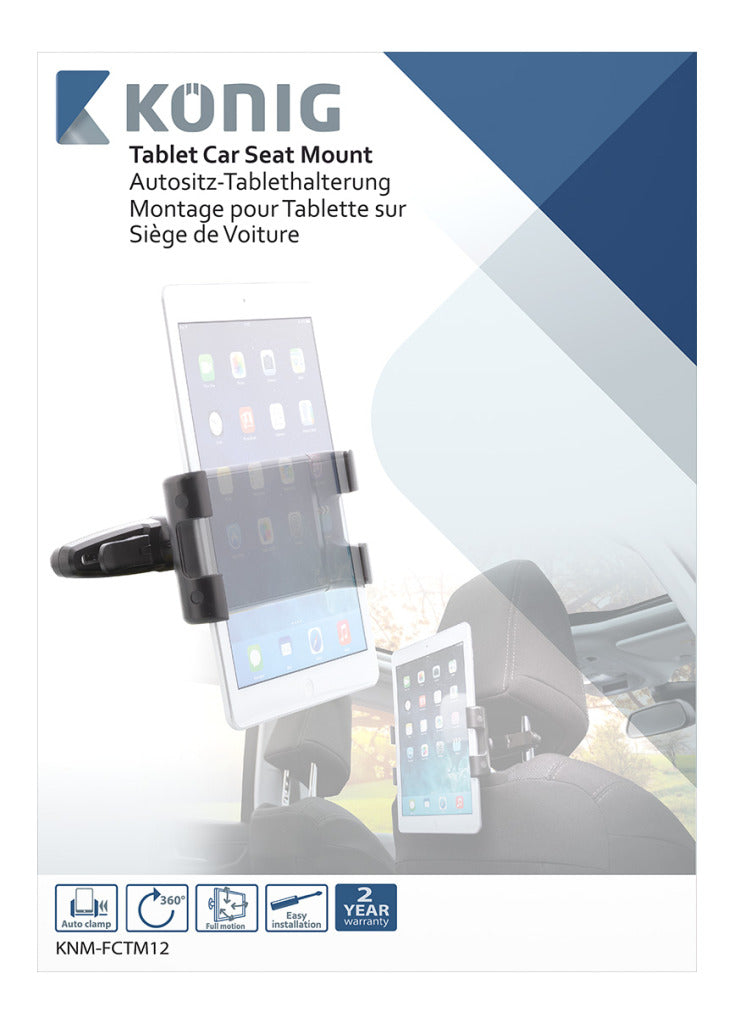 K OUML; NIG KNM-FCTM12 Tablet Car holder 360 DEG; Turning and tilting 0.7 kg