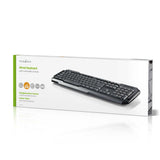 Nedis KBMU100BKUS Waasted USB Keyboard Multimedia Keys US International