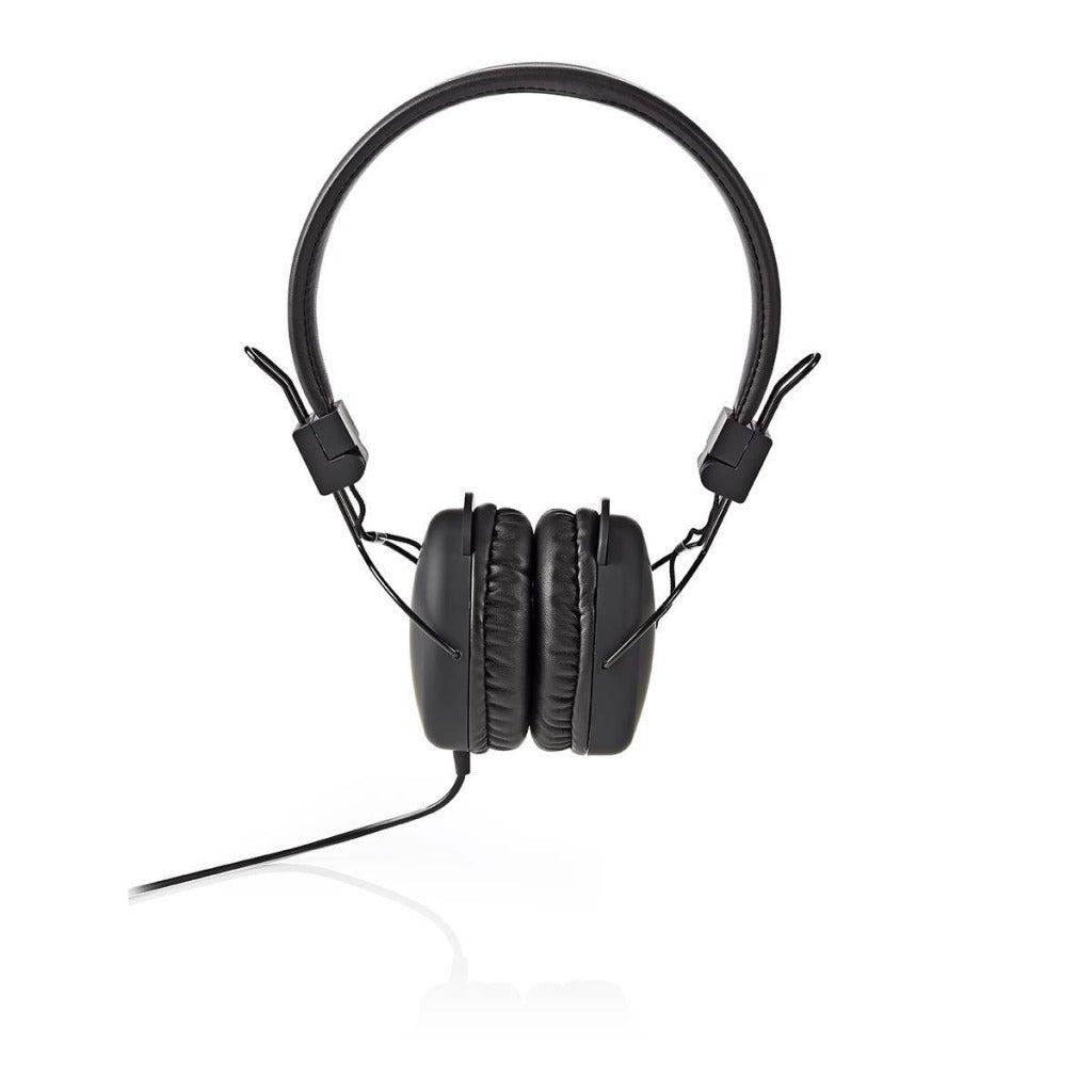 Casque casque NEDIS HPWD1100BK avec cordon à l'oreille pliable 1,2 m de câble rond noir