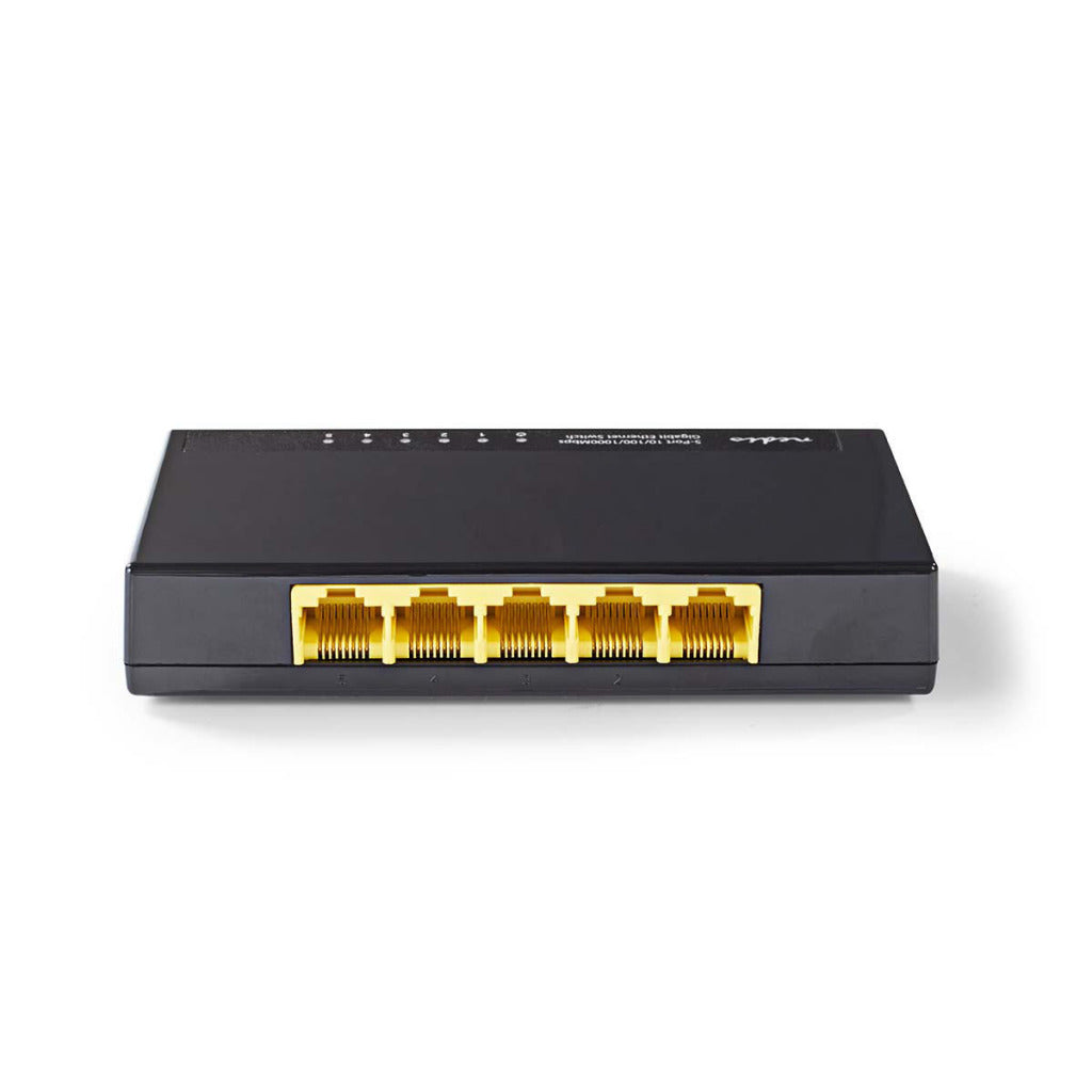 Nedis NSWH5P100BK NetworksWitch 5 ports 1 Gbps LED indicator lights