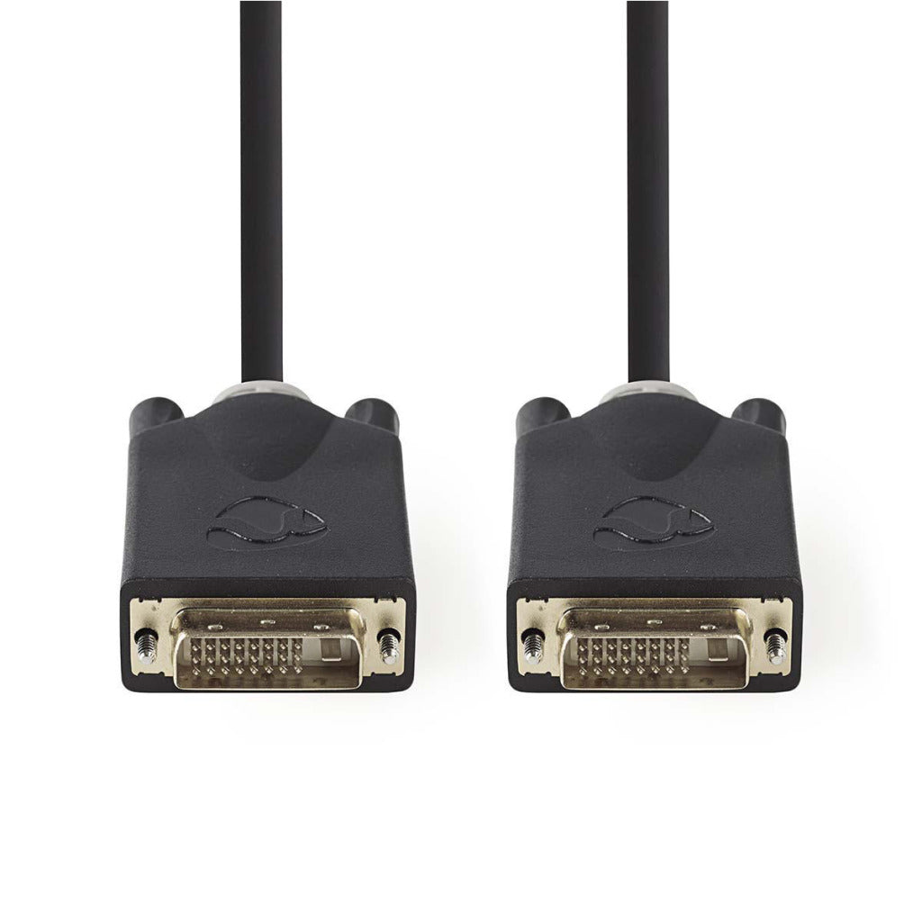 Nedis CCBP32000at20 DVI-kabel DVI-D 24+1-pinner Male-DVI-D 24+1-PIN-er Mann 2,0 m Antracitt