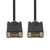 Nedis CCBP32000at20 DVI-kabel DVI-D 24+1-pinner Male-DVI-D 24+1-PIN-er Mann 2,0 m Antracitt