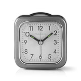 Nedis Cldk005Gy Analog Desk Clock med alarmgrå grå