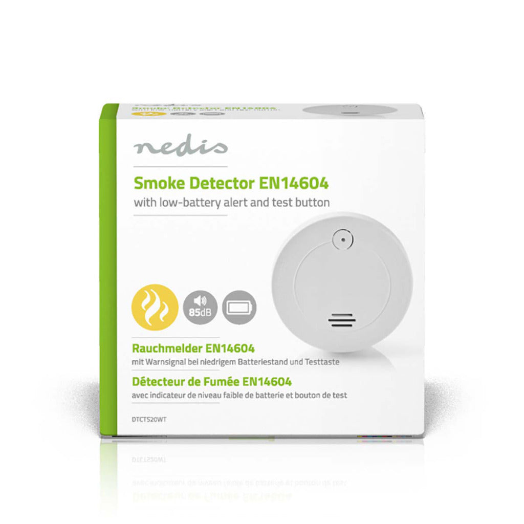 Nedis dtcts20wt smoke detector en14604 batterij-indicator