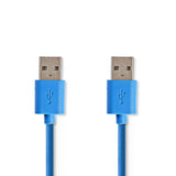 NEDIS CCGP61000BU20 USB 3.0 CABLE A Masculino - Un macho de 2.0 m azul