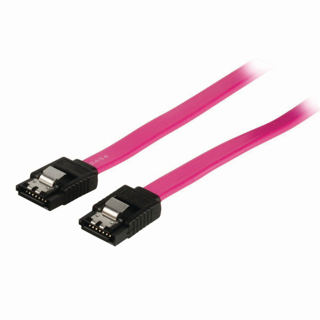 NEDIS CCGP73150RD05 Kabel danych SATA 3 GB S SATA 7-pinowa samica z 7-pinową satą z blokadą z blokadą 0,5 m czerwony